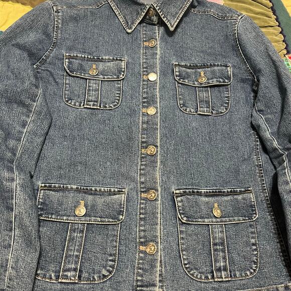 Duck Head 4 Front Pocket Flared Ended Denim Jacket Medium - Picture 3 of 7